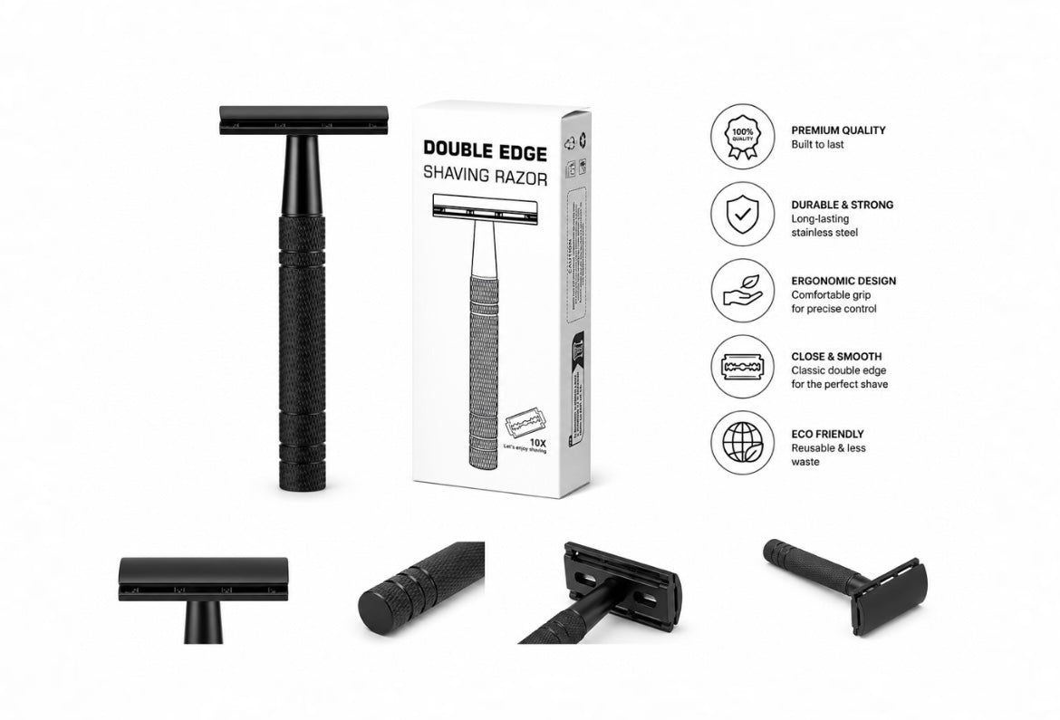 Bruw™ Heritage Safety Razor – Premium Double Edge Razor